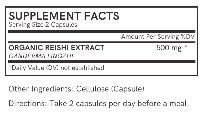 Organic Reishi Extract Capsules | USA-Grown