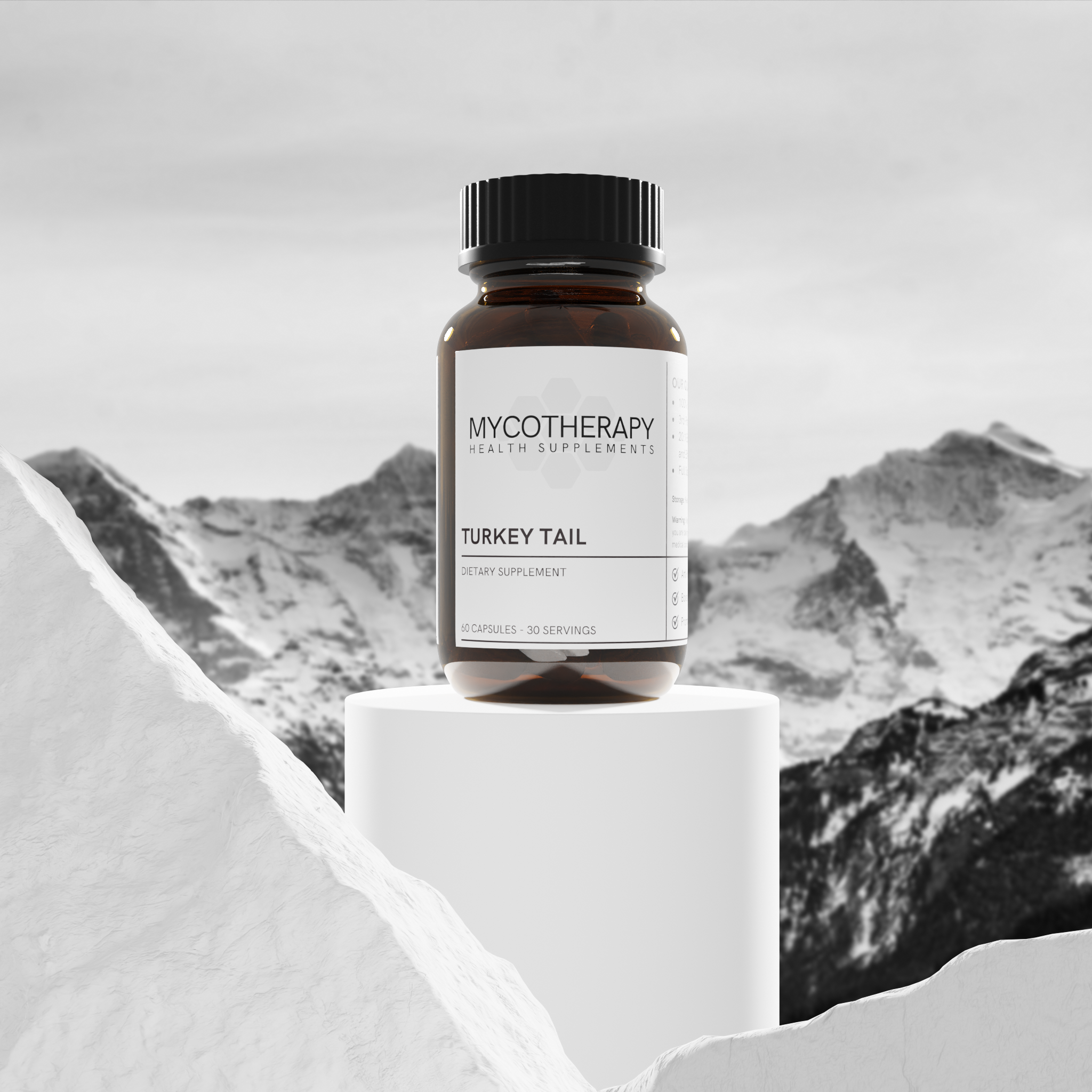 Turkey Tail Extract Capsules | Your Daily Gut Health Support and Anti-Inflammation | Organic and USA-Grown