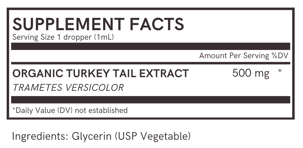 Turkey Tail Liquid Extract | Your Daily Gut Health Support and Anti-Inflammation | Organic and USA-Grown