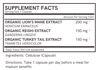 Full Health Trio Mushroom Extract Blend Capsules
