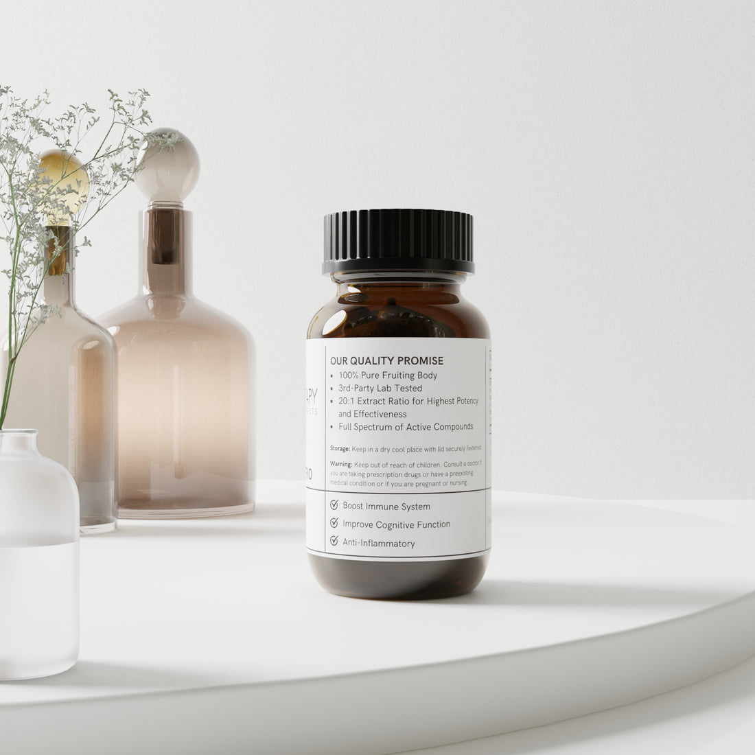 Full Health Trio Mushroom Extract Blend Capsules